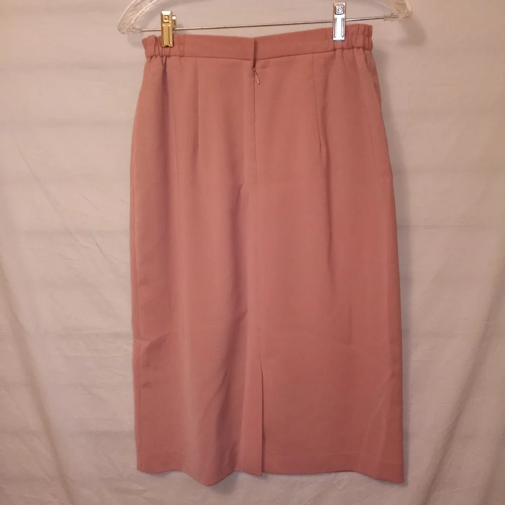 Nina Massini Size 8‎ Skirt Suit 3 Piece Dusty Pink Beaded Embellishments Vintage